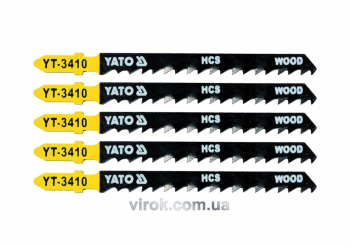 Полотно для електролобзика(дерево) YATO : 6TPI, L= 100 мм. Уп. 5 Шт. [50/250]