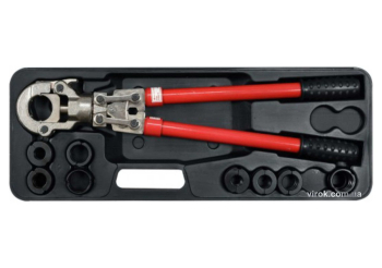 Прес-кліщі для металопластикових труб YATO : 9 нас. Ø= 16-32мм, телескпічні ручки, L= 57-80 см. [2]