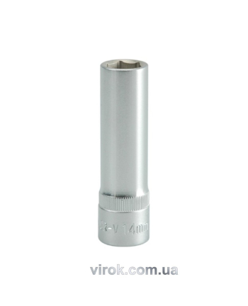 Головка торцева 6-гранна YATO : подовжена, квадрат 1/2", М= 14 мм, L= 76 мм [12/60/120]