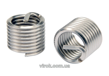 Вставки для ремонту різьби YATO М5 х 0.8 х 6.7 мм, спіральні УП. 20 шт. [50/250]