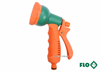 Зрошувач-пістолет 8-режимний FLO до шлангу 1/2", ABS-пластик [12/48]