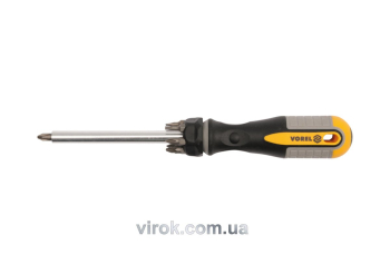 Викрутка телескопічна VOREL : 8 насадок, Cr-V [12/72]