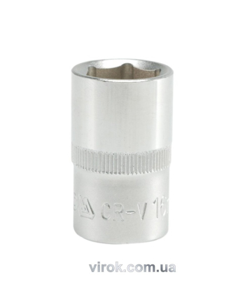 Головка торцева 6-гранна YATO : квадрат 1/2", М= 16 мм, L= 38 мм [12/120/240]