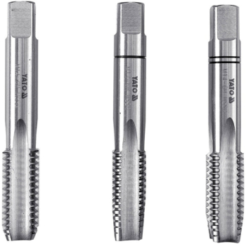 Мітчик YATO М12 х 1.75 мм, HSS М2, l= 75 мм, 3 шт [50/200]