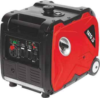 Генератор струму бензиновий інверторний YATO: P= 3.8 кВт, U= 230 В (AC) і 12 В 8,3А (DC), бак- 8.5 л