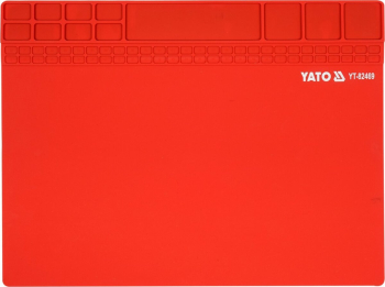 Підстилка для паяння YATO з жаростійкого силікону до 500°С, 400х300х3 мм, магн стрічка 395х57мм [30]