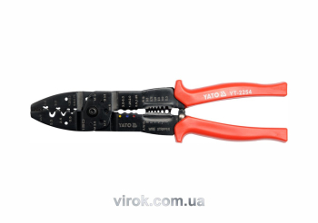 Кліщі для обтискання і зачистки проводів YATO, L=250 мм [12/48]
