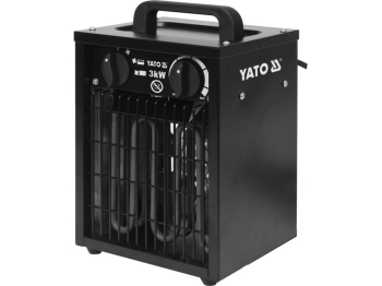 Нагрівач приміщень мережевий YATO 230В, 3кВт, з вентилятором, обігрів S≤ 30 м², реж- 25/2000/3000 Вт