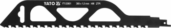 Полотно до шаблевої пили по пористому бетоні і кераміці YATO: l= 300 мм, h= 1,5 мм, 2 зуби/1" [20]
