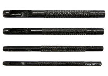 Пробійники отворів YAT : шкіра/ гума/ картон/ текстиль, Ø= 2, 3, 4, 5 мм, L=90 мм, кпл. 4шт [20/120]