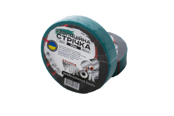 Стрічка ізоляційна VIROK : 15мм х 10 м x 0,18 мм ЗЕЛЕНА [15/240]