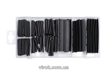 Кембрики термоусадні з витривалістю до t=125°C і електр. ізоляцією до U=600V YATO, наб 127шт. [84]