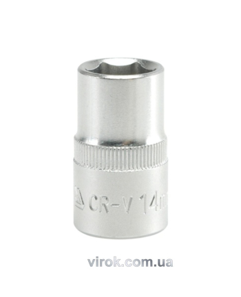 Головка торцева 6-гранна YATO : квадрат 1/2", М= 14 мм, L= 38 мм [12/120/240]