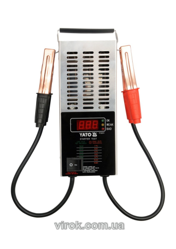 Тестер (навантажувальна вилка) акумуляторів цифровий YATO, 12V [10]
