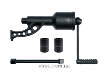 Вороток з редуктором YATO : квадрат 1", F= 5800 Нм, L= 380 мм [1/60]