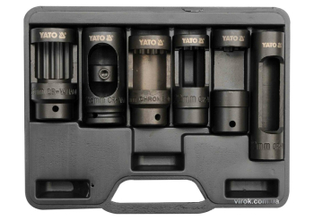 Набір насадок до форсунків в дизельний двигун YATO : квадрат- 1/2", 6 шт.[10]