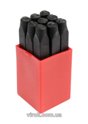 Трафарети цифрові YATO, кпл. 9 шт,h-6 мм  [20]