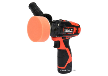 Полірувальна машина акумуляторна YATO  Ø= 80 мм Li-Ion 12В, 2 Агод, 2 режими,, шпинд. Ø=8мм [5]