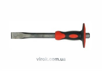 Зубило YATO плоске з захисною ручкою: l= 300 мм, b= 25 мм, Cr-V [4/24]