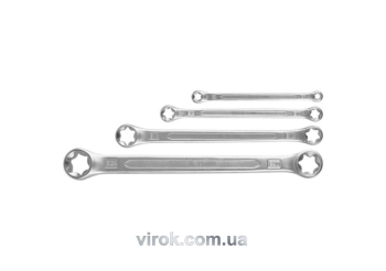 Набір ключів накидних YATO TORX Е6-Е24, Набір 4шт. [10/60]