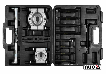 Знімач універсальний і 2 розділювачі YATO : діапаз.- 35-130 мм, до Ø≤ 60 і 75 мм, 14 шт + кейс [2]