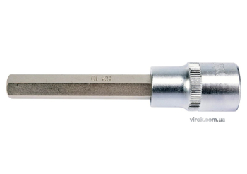 Головка торцева YATO квадрат 1/2 HEX M10, L= 100 мм. подовжена [20/120]