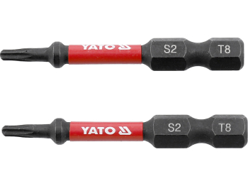 Насадка викруткова ударна YATO TORX T8 х 50 мм. HEX 1/4", 2 шт.[10]