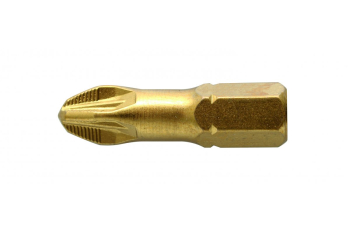 Биты PZ3 25 мм, сталь S2, нитрид титана, 5 шт., пластиковая коробка