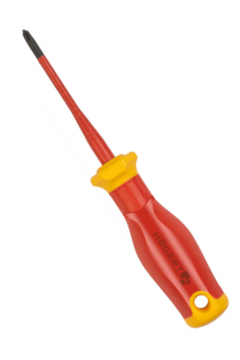 Крестовая отвертка, PZ1/SL5 80 мм, 1000 В, тонкая, S2