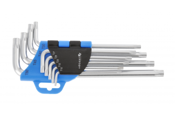 Набор Г-образных длинных ключей TORX  CrV,, 9 шт.