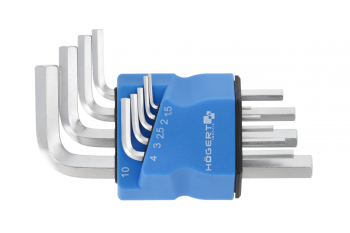 Набор коротких шестигранных Г-образных ключей 1,5-10 мм, S2, 9 шт.