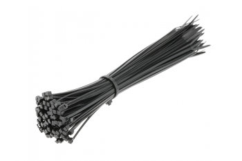 Стяжки нейлонові 2,5 x 200 мм, 100 шт., чорні