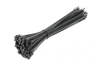 Нейлоновые стяжки 4,8 x 300 мм, 100 шт., czarne