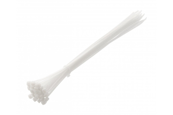 Стяжки нейлонові 3,6 x 300 мм, 25 шт., білі
