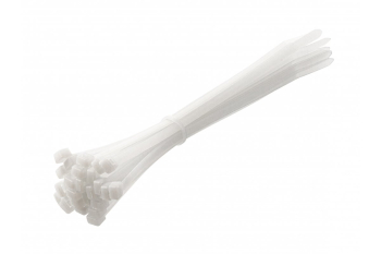 Стяжки нейлонові 4,8 x 200 мм, 25 шт., білі