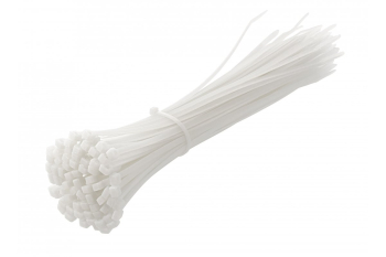 Стяжки нейлонові 4,8 x 300 мм, 100 шт., білі