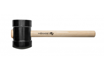 Молоток резиновый, черный, 800 г с деревянной рукояткой