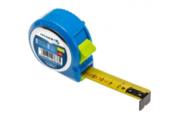 HOEGERT Рулетка 5 м, 19 мм, покрыта нейлоном, стопор ленты, MID