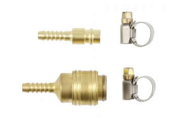 Штуцер для воздушного шланга в комплекте с зажимом. 8мм, 4 шт.