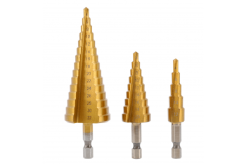 Набор ступенчатых сверл 3 шт. 4-12мм; 4-20 мм; 4-32 мм