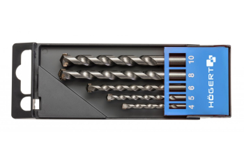 Набор сверл по бетону, 5 шт. (4 / 5 / 6 /  8 / 10 мм)