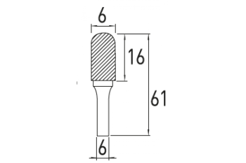Фреза концевая тип С 6*16
