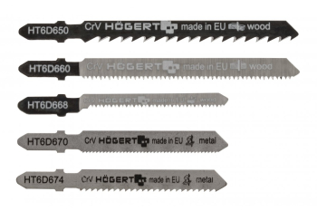 Набор полотен для электролобзика по металлу, дереву, 5 шт