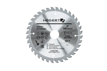 Диск пильный по дереву 190x50Tx30, Mn65