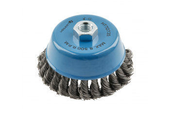 Щетка чашечная, M14, 100мм, проволока витая стальная