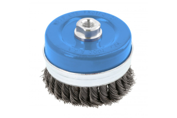 Щетка чашечная, M14, 100 мм,  проволока витая стальная