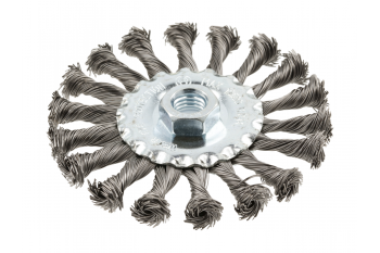 Щетка плоская, M14, 115мм,  проволока витая стальная