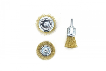 Набор проволочных щеток 3 шт,20, 50, 50 мм, латунь