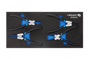 Набор клещей для стопорных колец 4шт., ложемент EVA