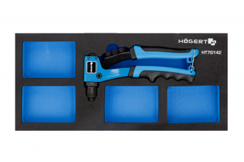 Заклепочник в ложементе EVA с местом для хранения заклепок